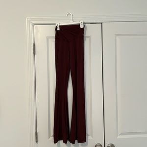 Burgundy Aerie Flare Leggings